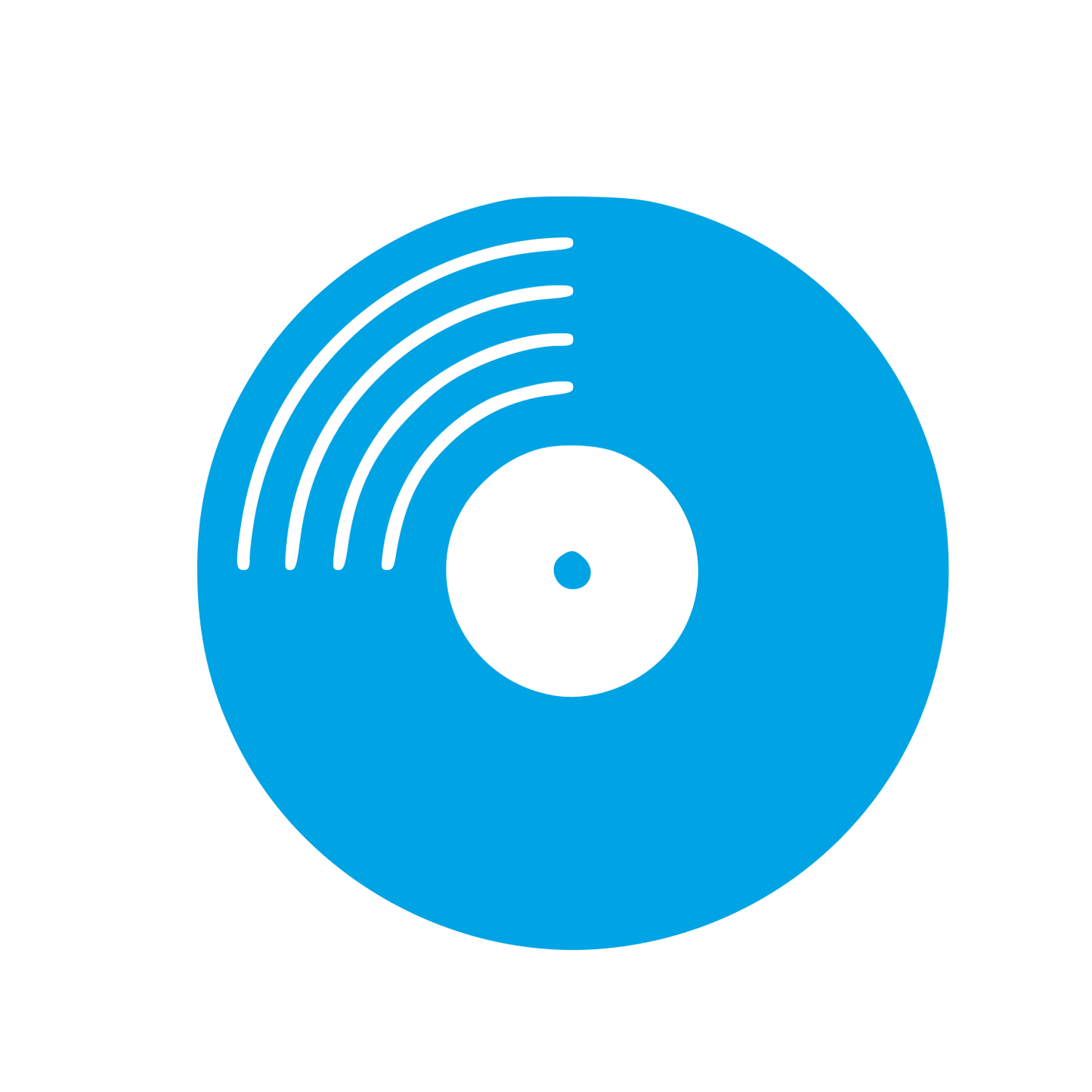 Vinyl Record Music Logo #00a3e4