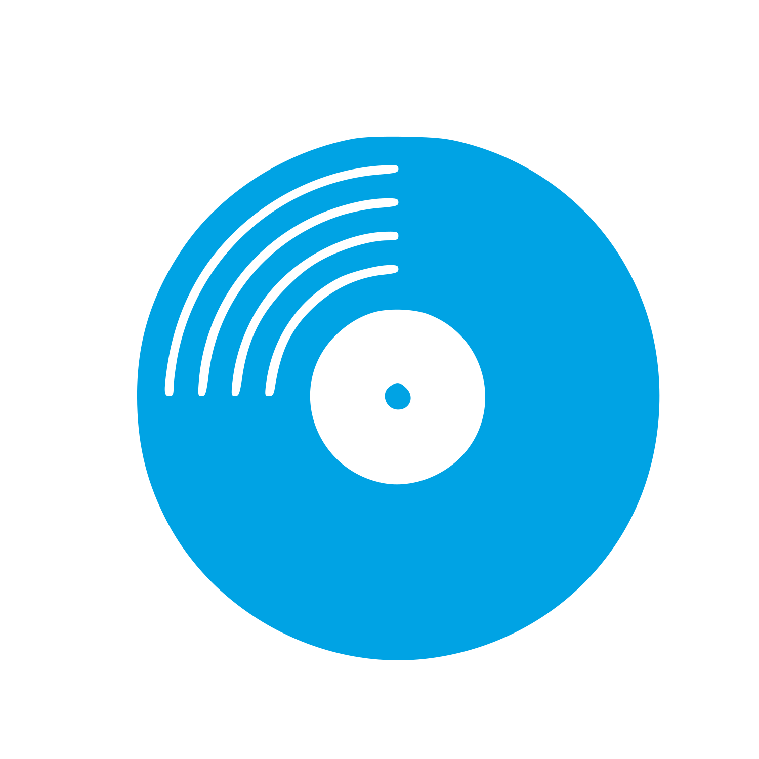 Vinyl Record Music Logo #00a3e4