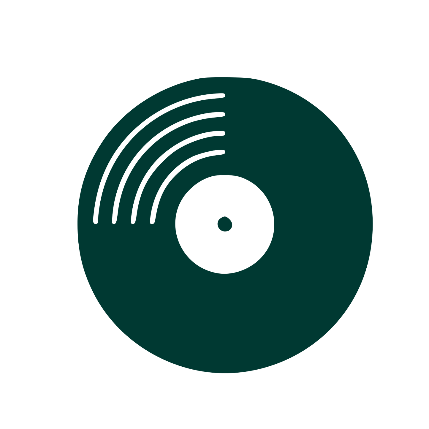 Vinyl Record Music Logo #003932