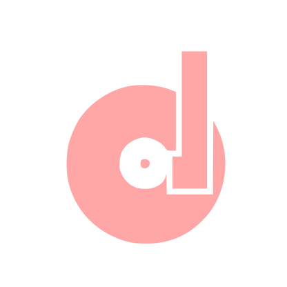 Vinyl Record Letter D Logo #ffa6a6