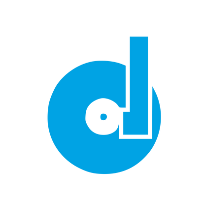 Vinyl Record Letter D Logo #00a3e4
