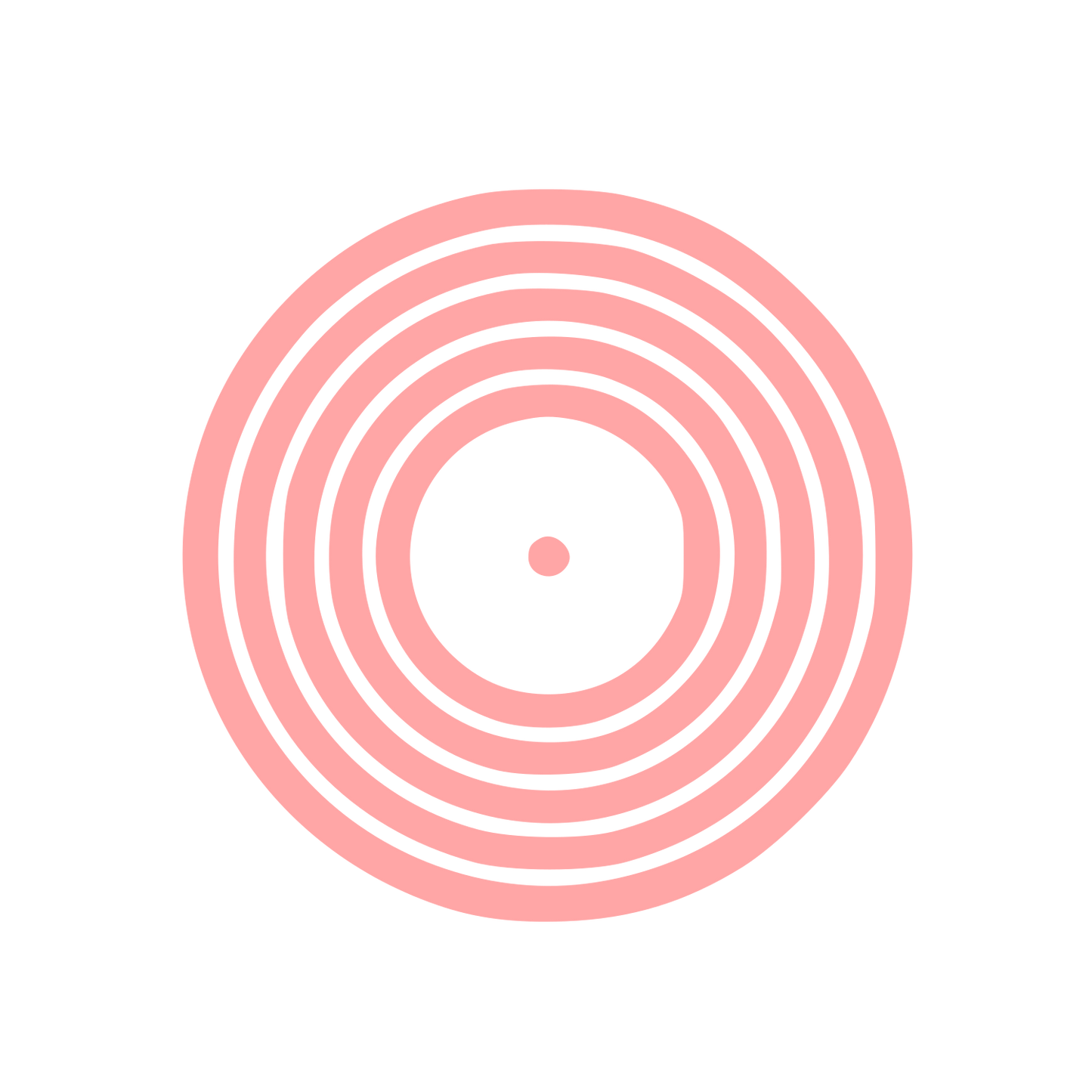 Vinyl Record Concentric Logo #ffa6a6