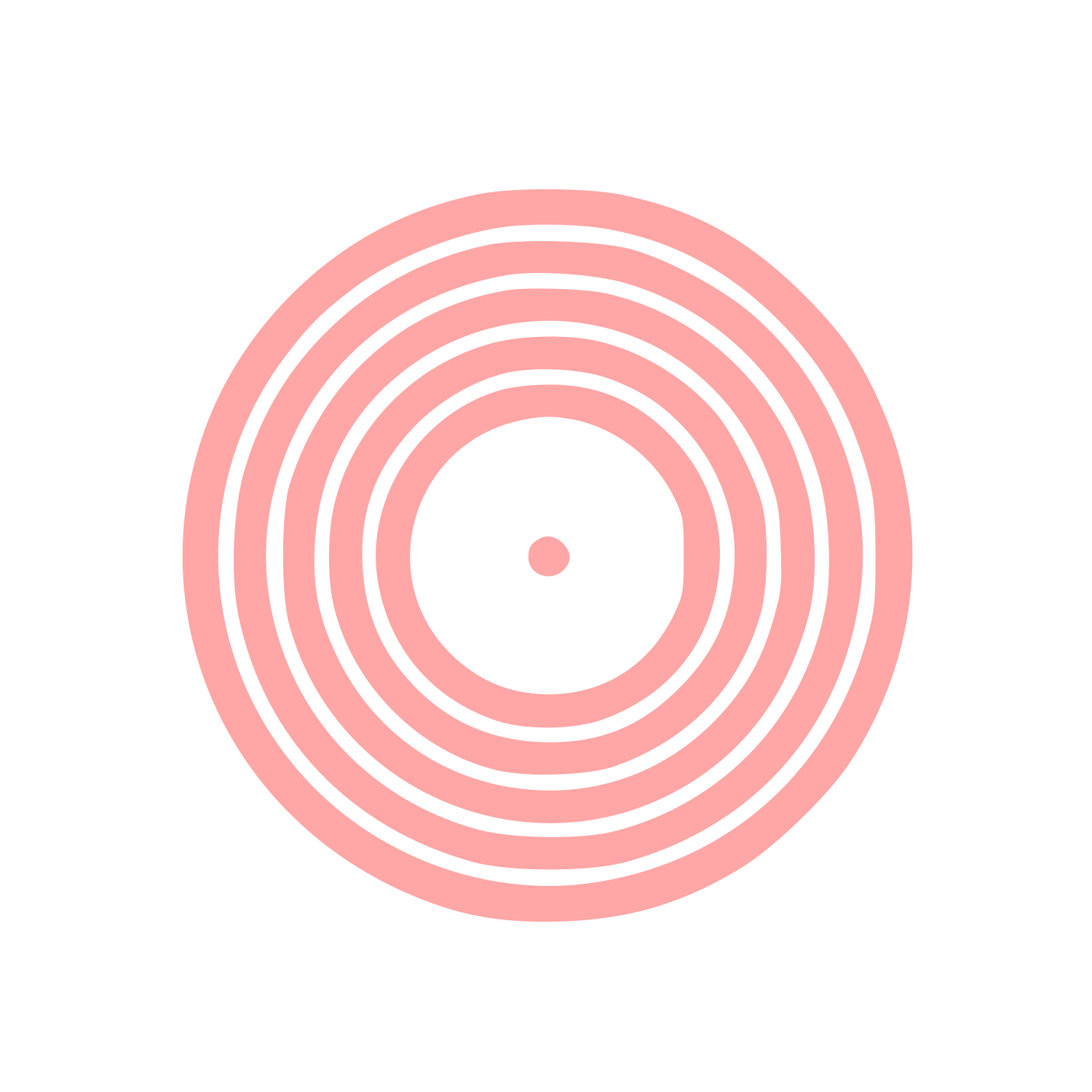 Vinyl Record Concentric Logo #ffa6a6