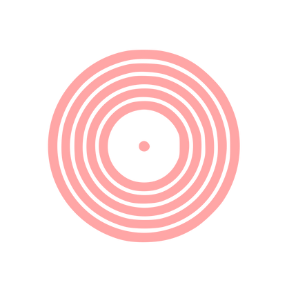 Vinyl Record Concentric Logo #ffa6a6