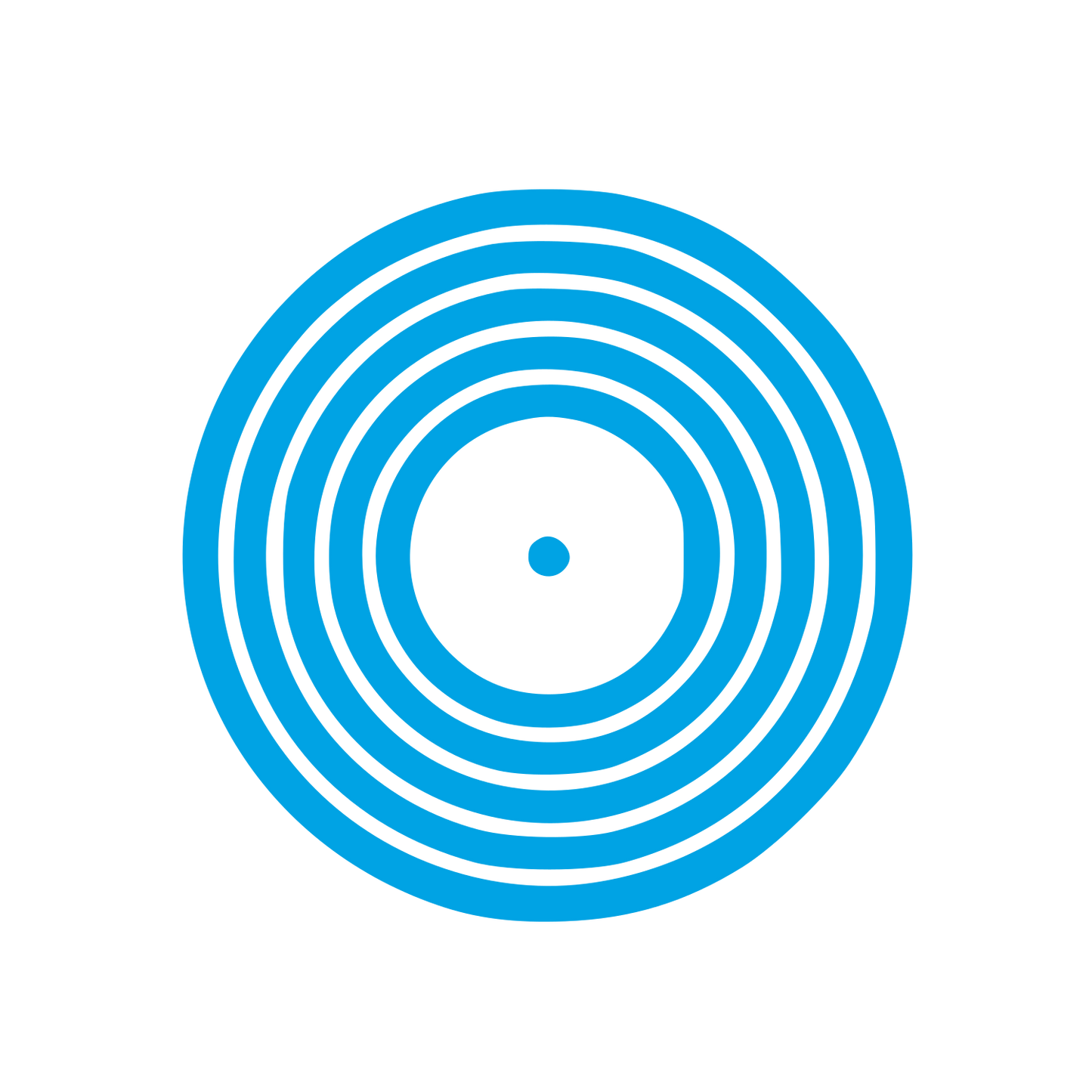 Vinyl Record Concentric Logo #00a3e4