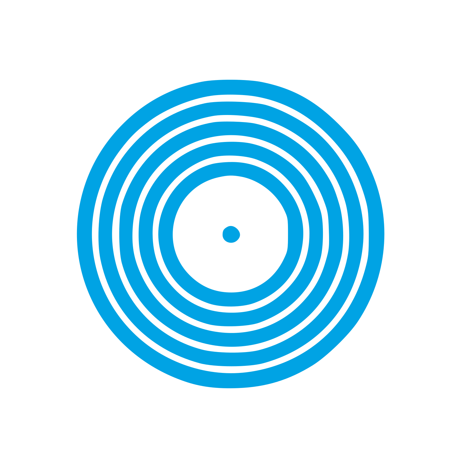 Vinyl Record Concentric Logo #00a3e4