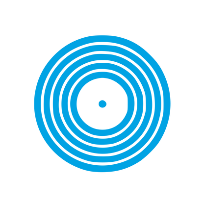 Vinyl Record Concentric Logo #00a3e4