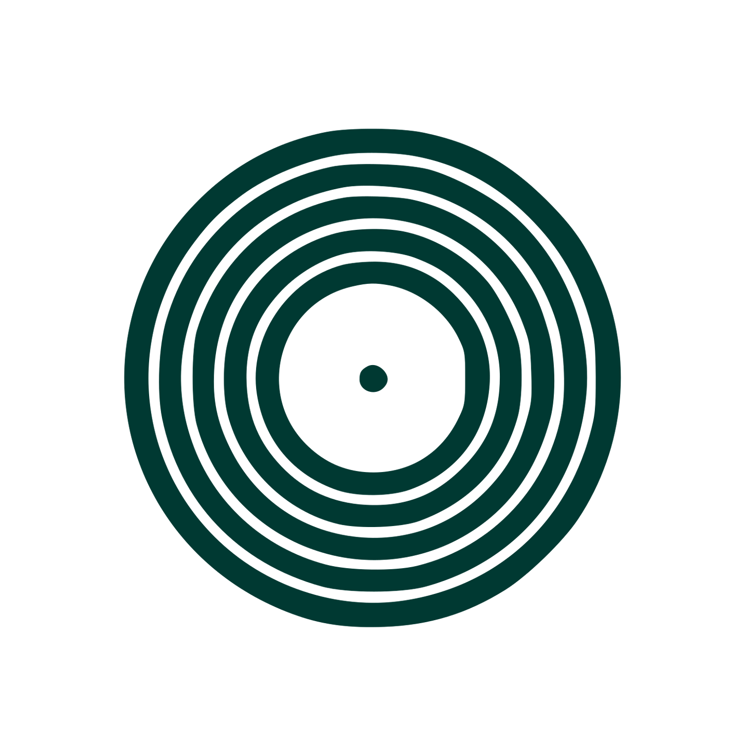 Vinyl Record Concentric Logo #003932
