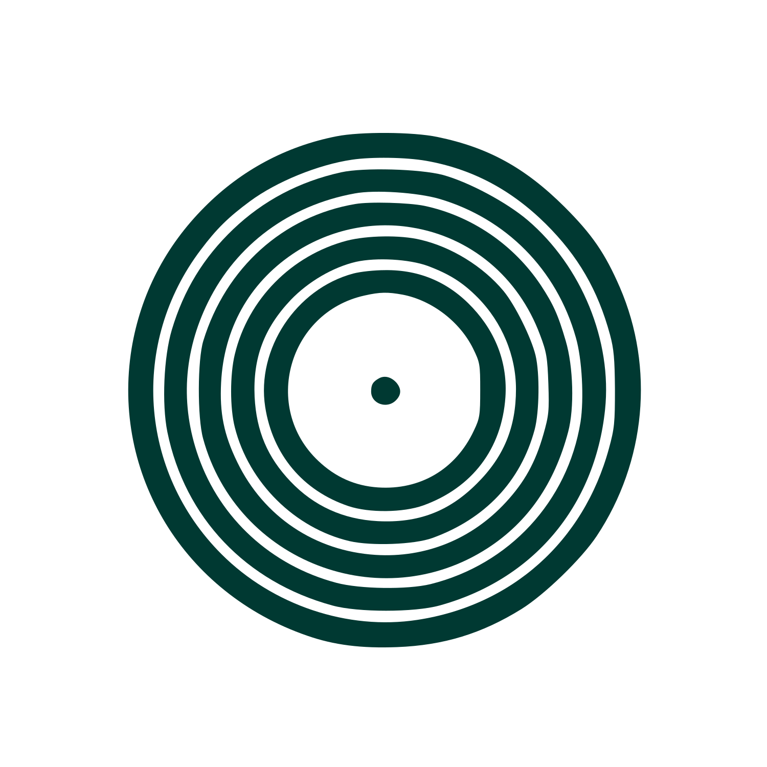 Vinyl Record Concentric Logo #003932