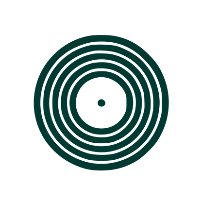 Vinyl Record Concentric Logo #003932