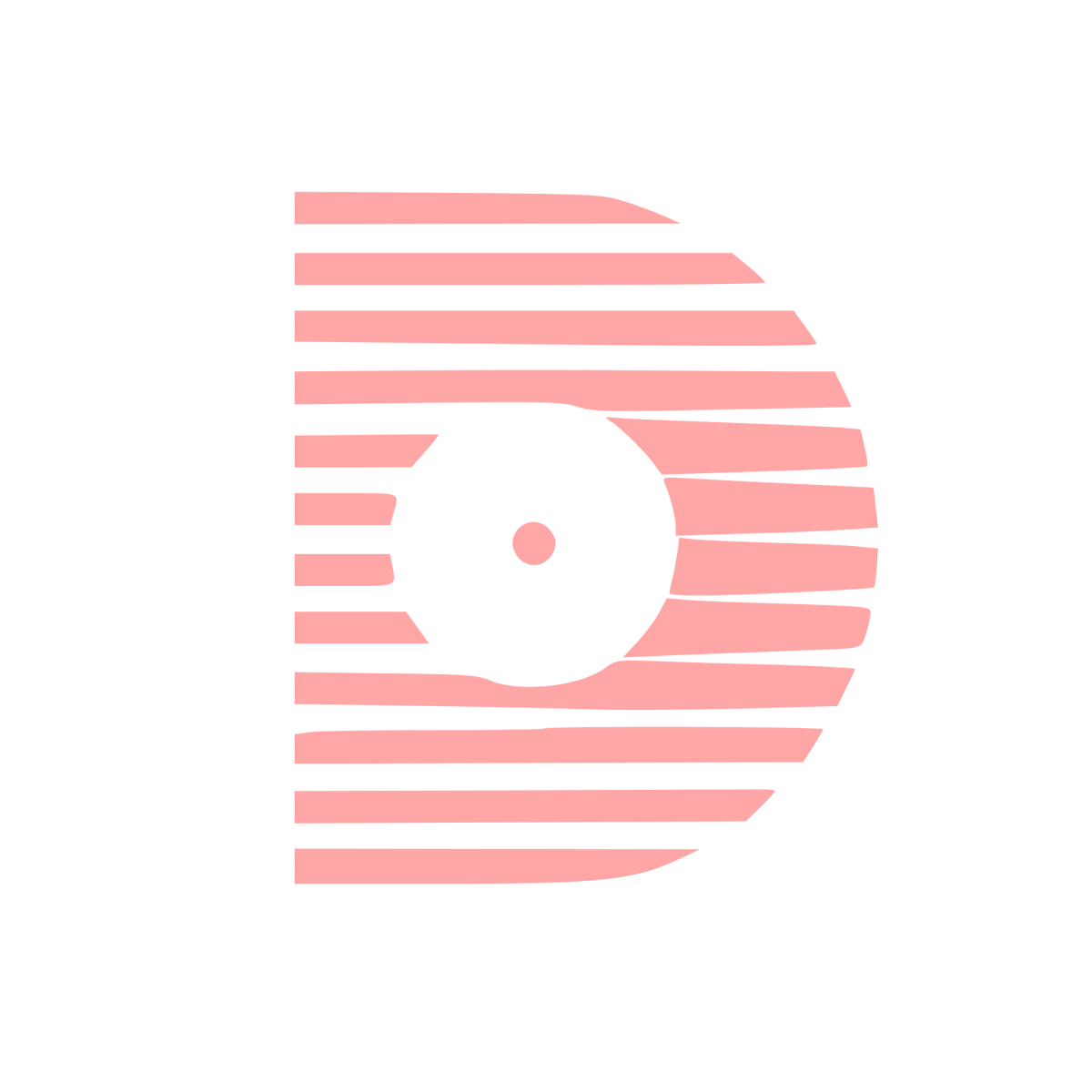 Striped Vinyl Record D Logo #ffa6a6