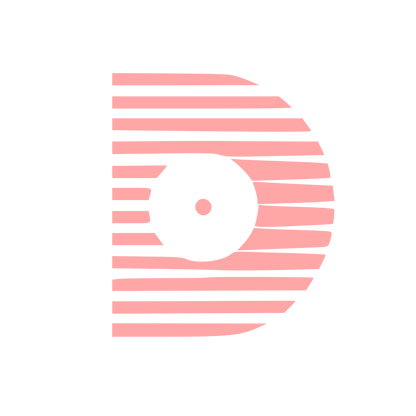 Striped Vinyl Record D Logo #ffa6a6