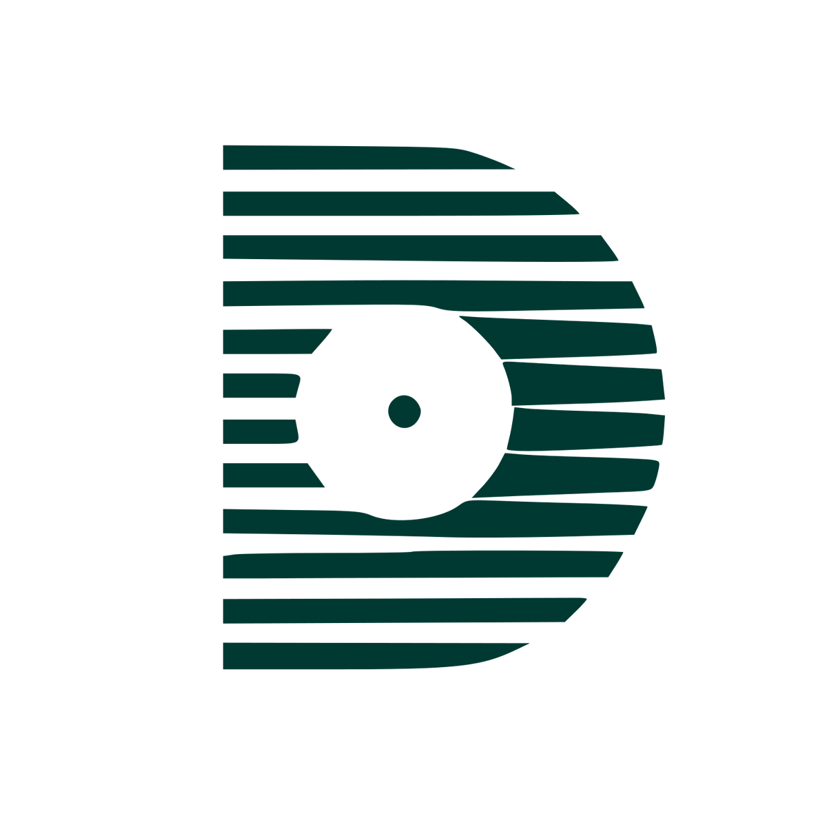 Striped Vinyl Record D Logo #003932