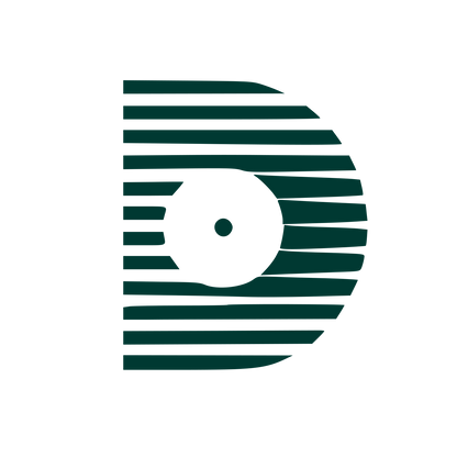 Striped Vinyl Record D Logo #003932