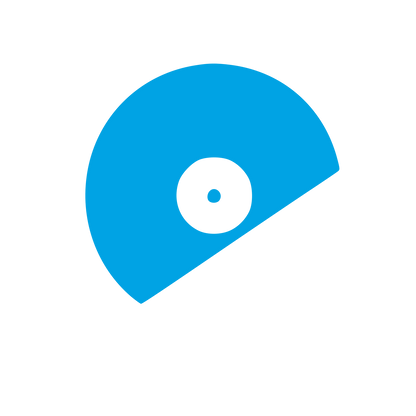 Vinyl Record Half Logo #00a3e4