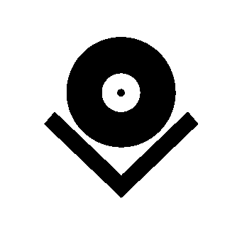 Vinyl Record Checkmark Logo