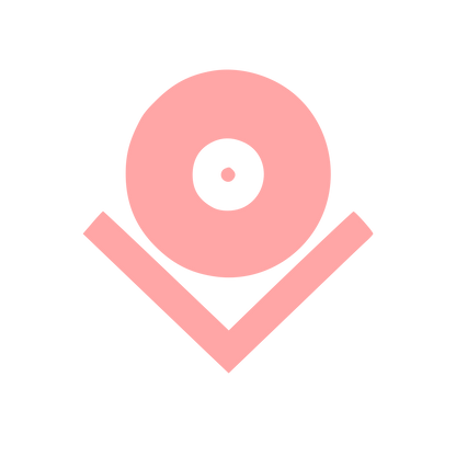 Vinyl Record Checkmark Logo #ffa6a6