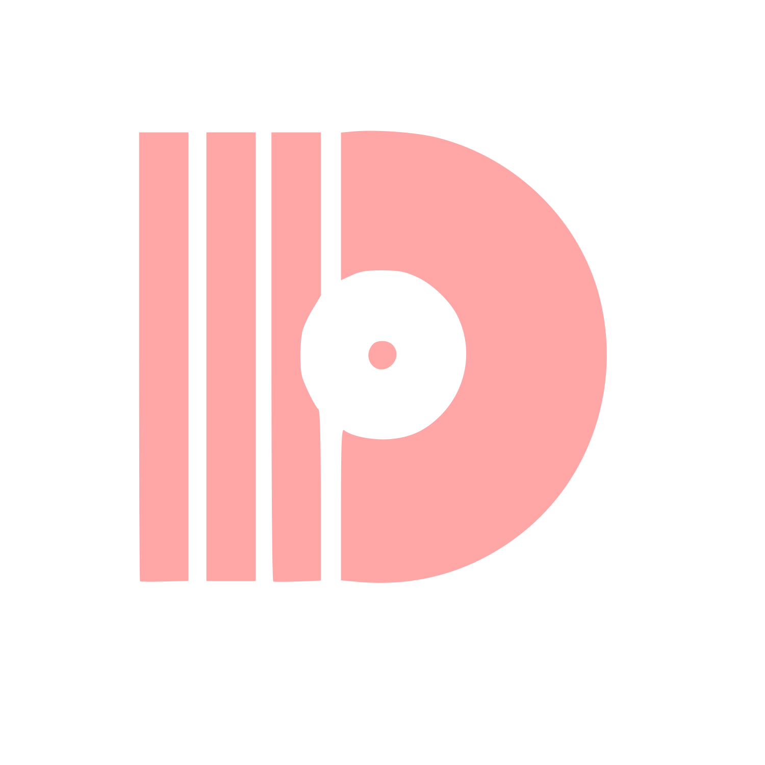 Vinyl Record Striped Logo #ffa6a6