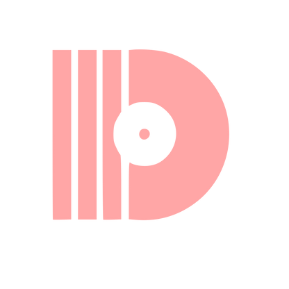 Vinyl Record Striped Logo #ffa6a6