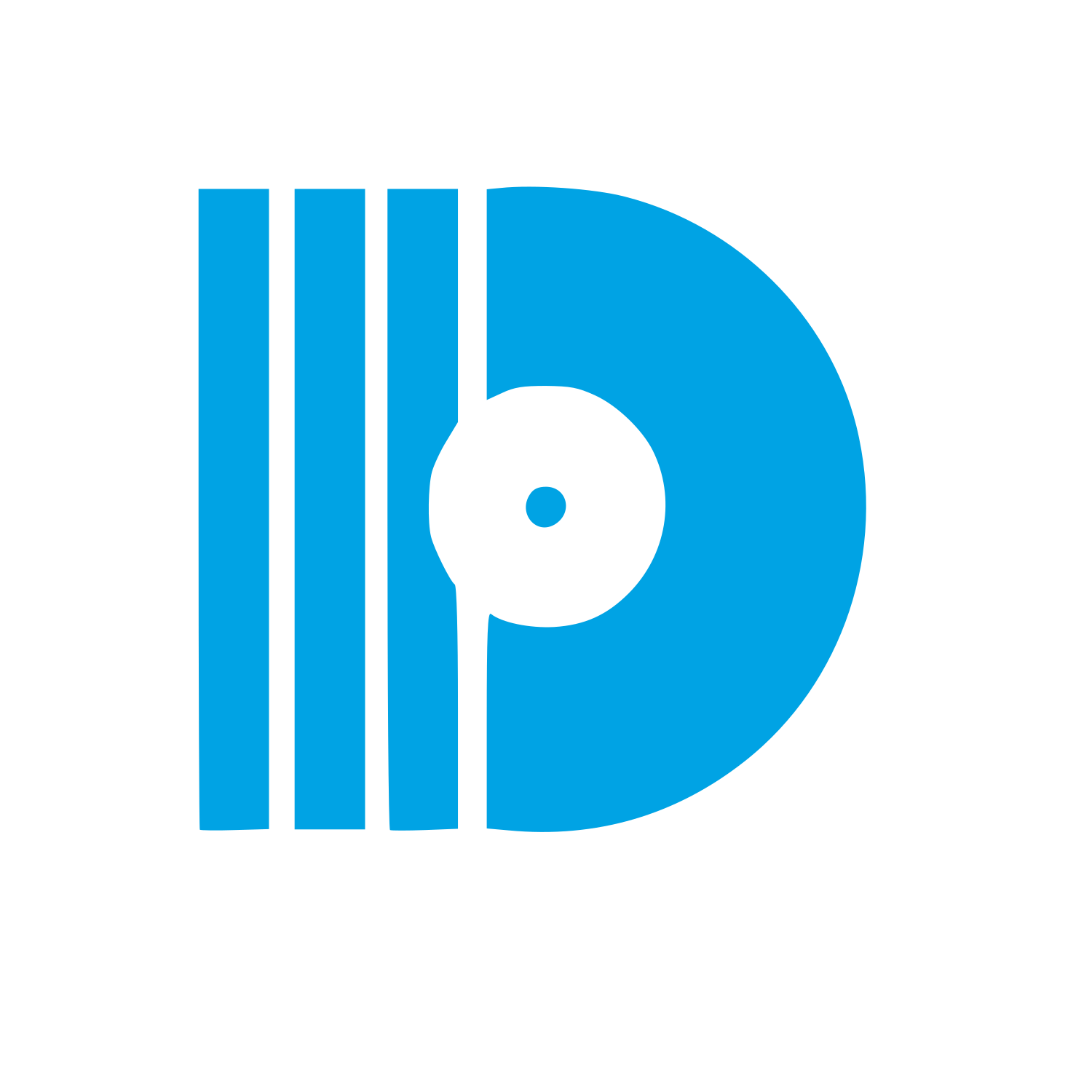 Vinyl Record Striped Logo #00a3e4