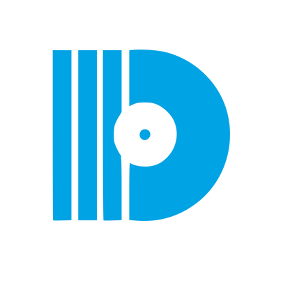 Vinyl Record Striped Logo #00a3e4