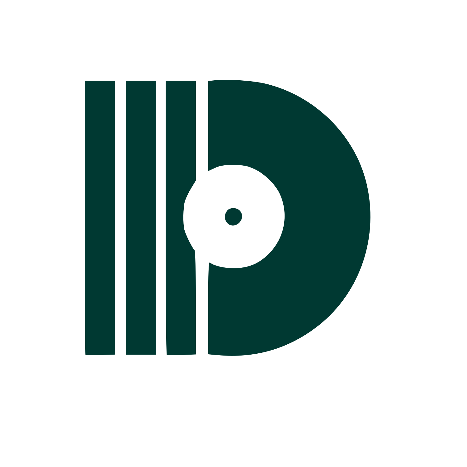 Vinyl Record Striped Logo #003932