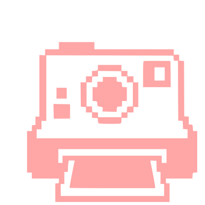 Pixel Polaroid Camera Logo #ffa6a6