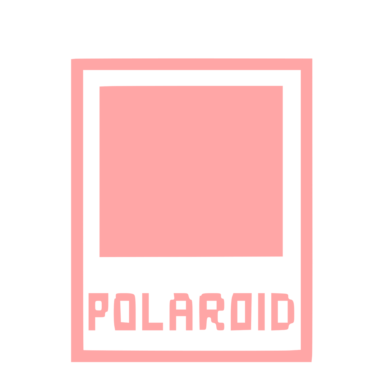 Pixel Polaroid Photo Logo #ffa6a6
