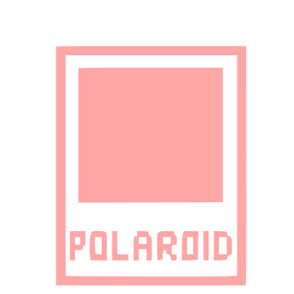 Pixel Polaroid Photo Logo #ffa6a6