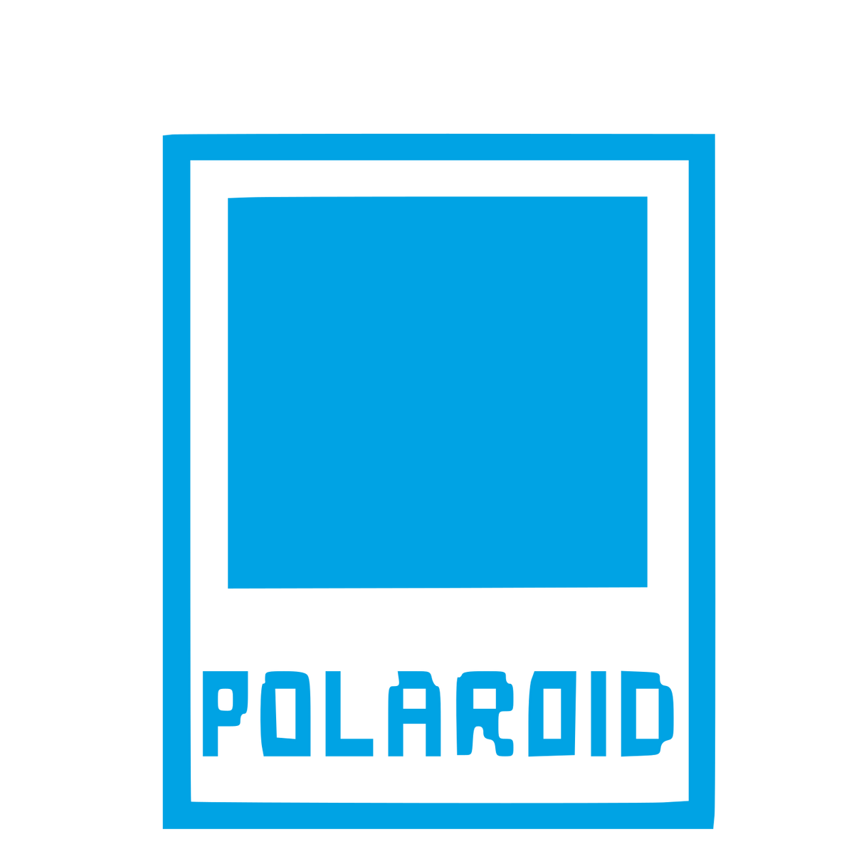 Pixel Polaroid Photo Logo #00a3e4