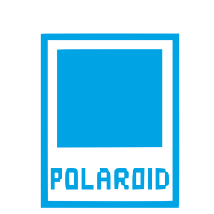 Pixel Polaroid Photo Logo #00a3e4