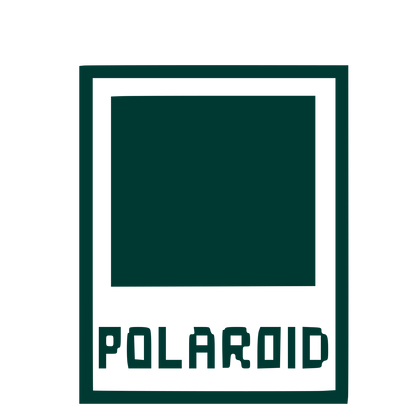 Pixel Polaroid Photo Logo #003932
