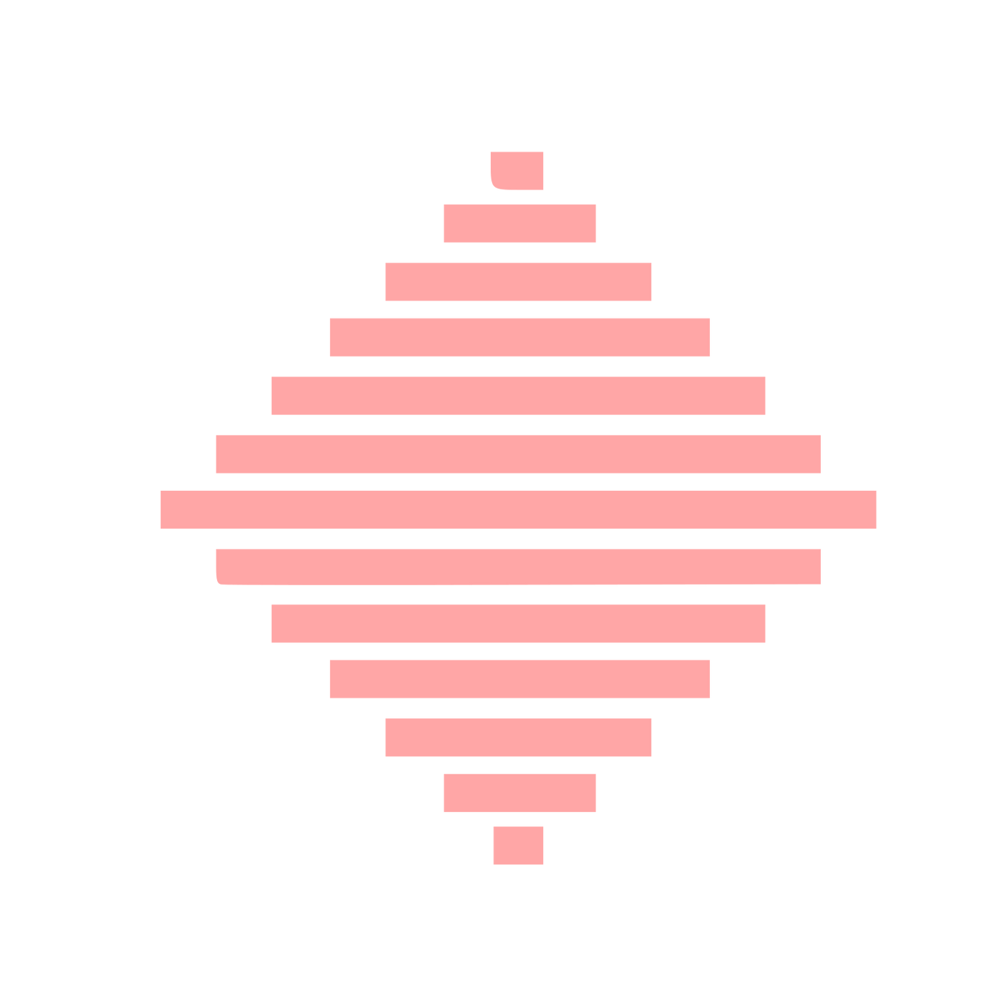 Pixel Diamond Stack Logo #ffa6a6