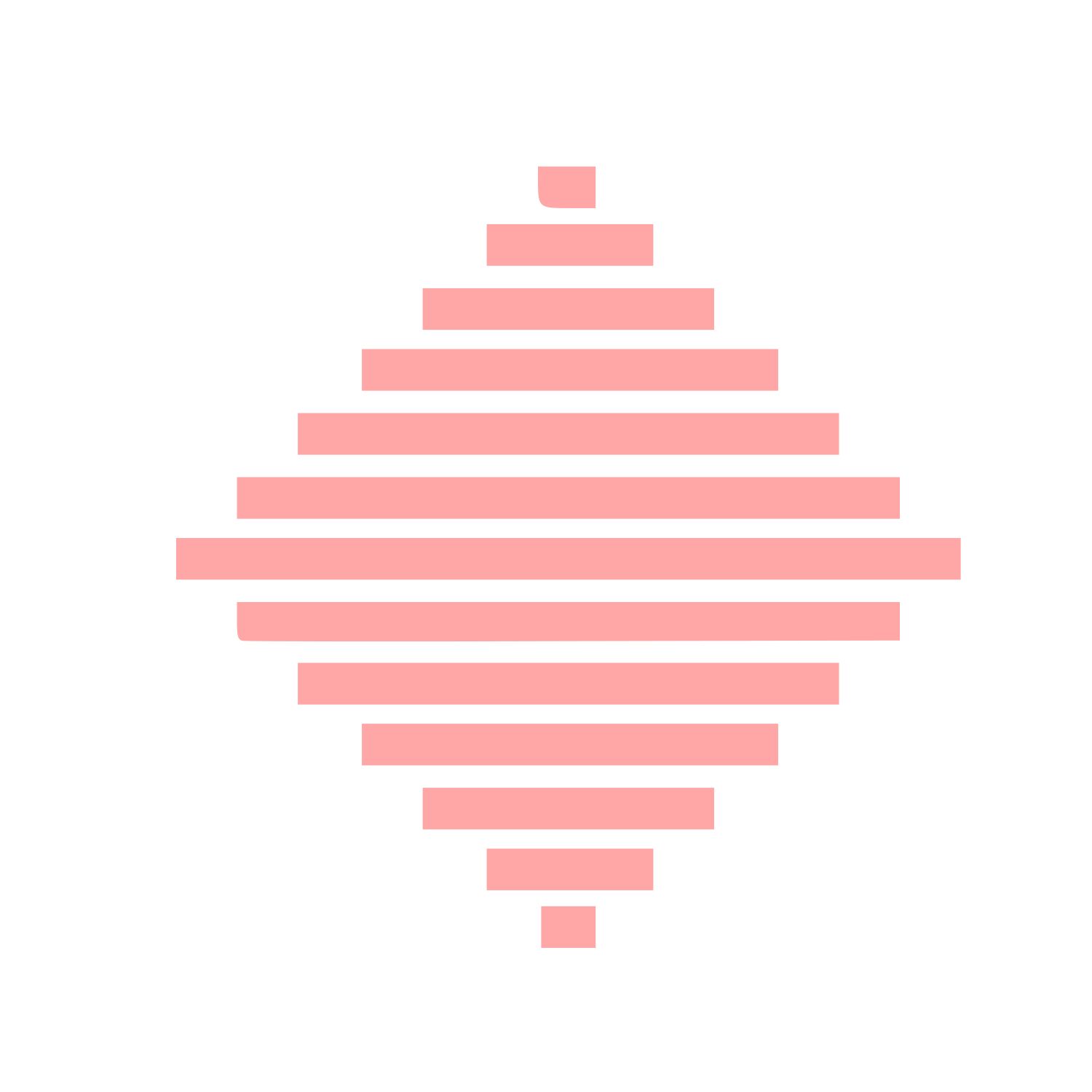 Pixel Diamond Stack Logo #ffa6a6