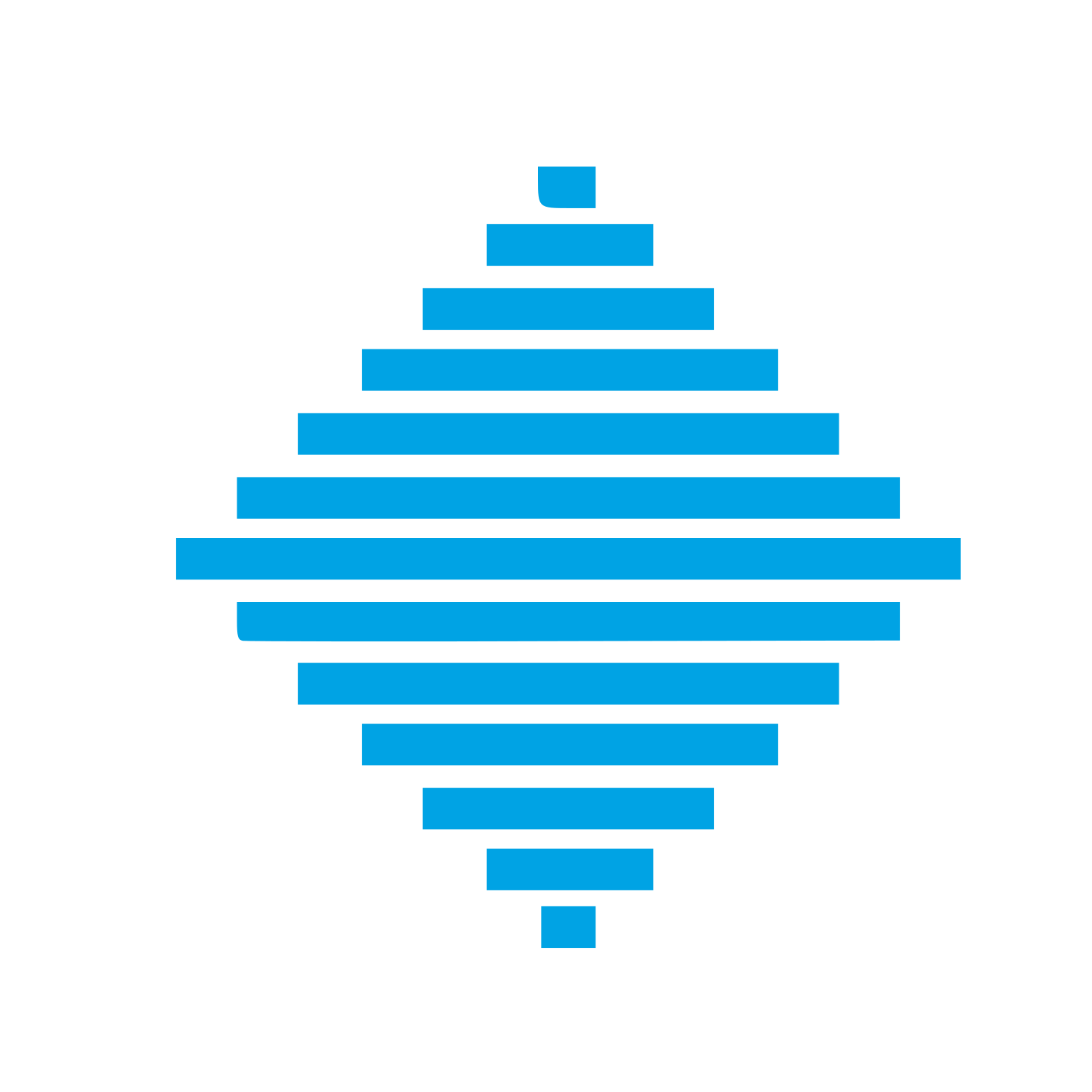 Pixel Diamond Stack Logo #00a3e4