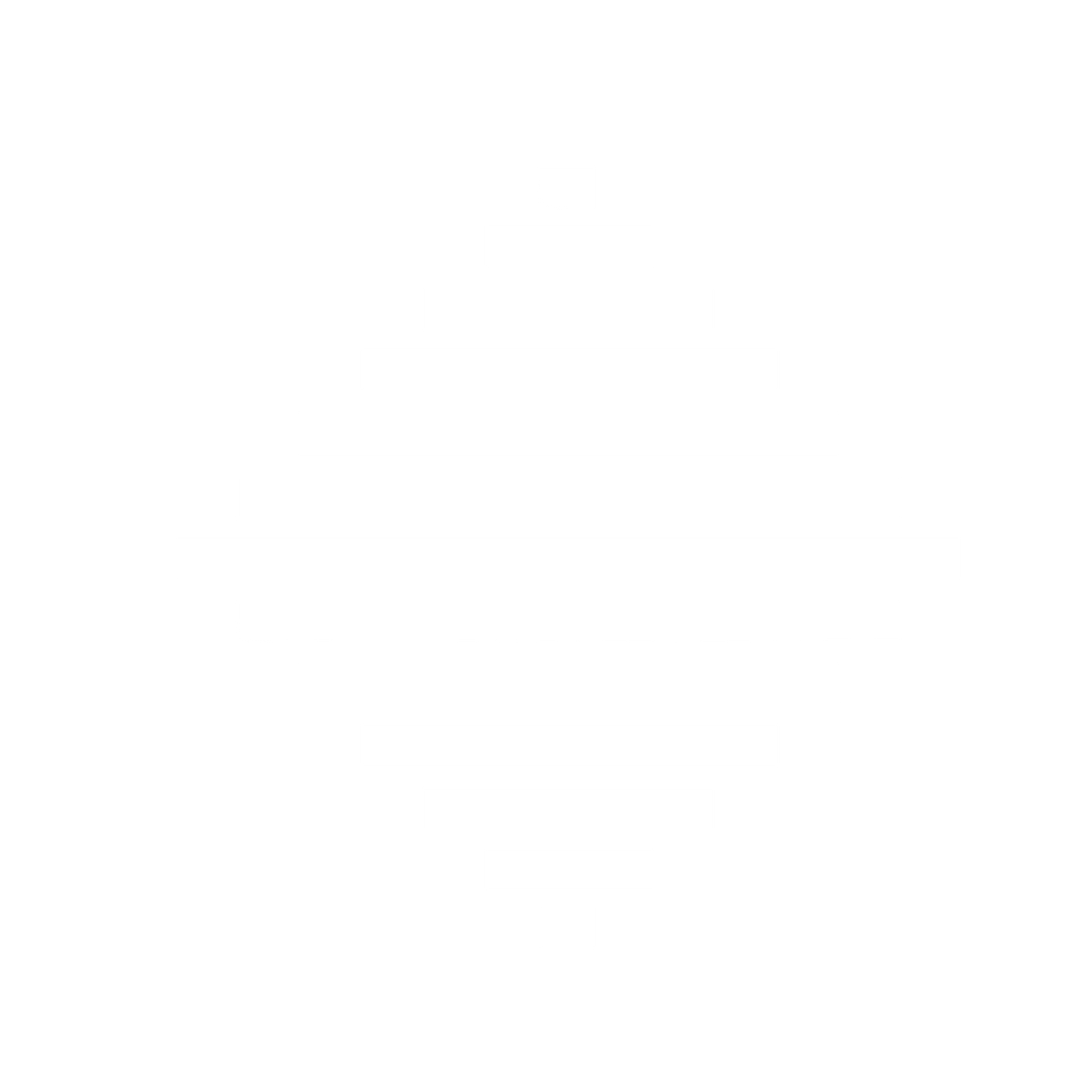 Pixel Diamond Stack Logo #ffffff