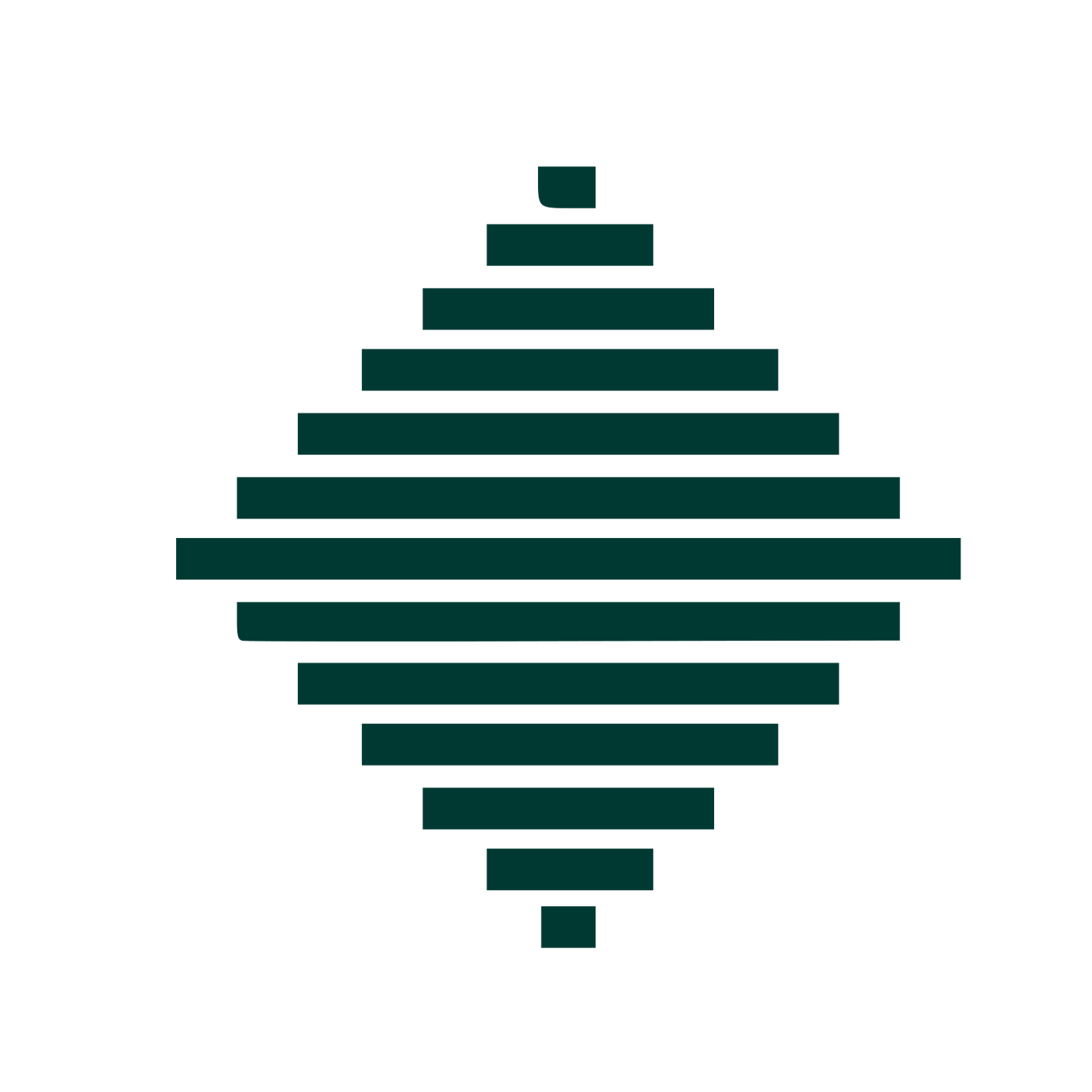 Pixel Diamond Stack Logo #003932