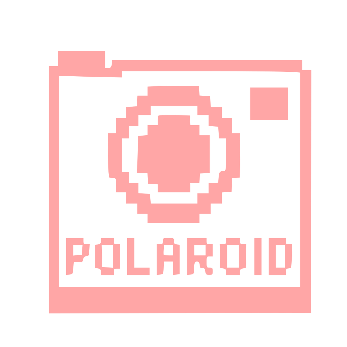 Pixel Polaroid Camera Logo #ffa6a6