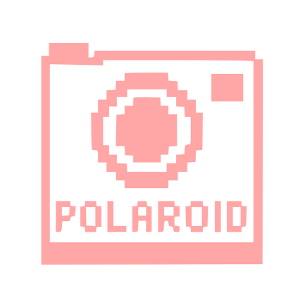 Pixel Polaroid Camera Logo #ffa6a6