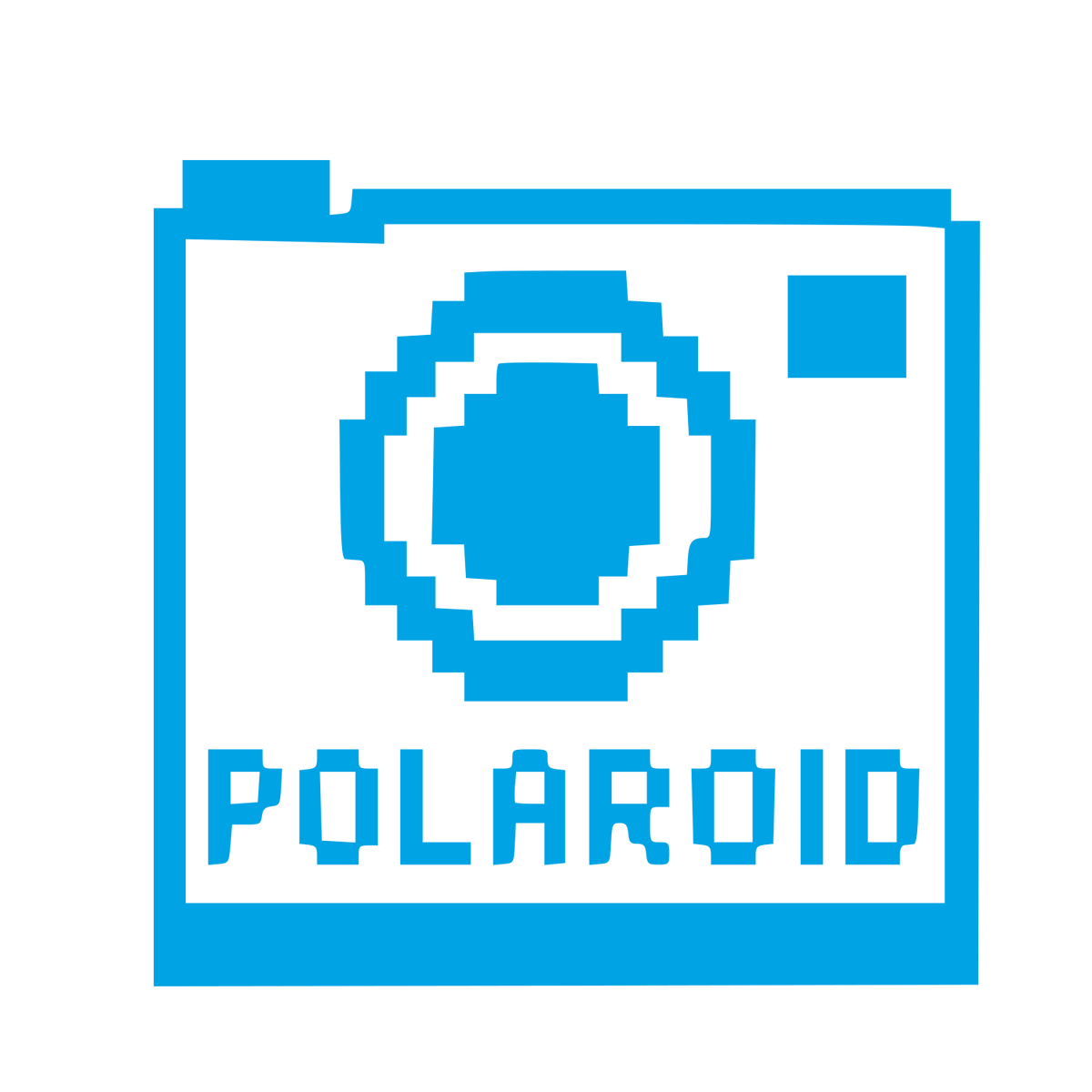 Pixel Polaroid Camera Logo #00a3e4
