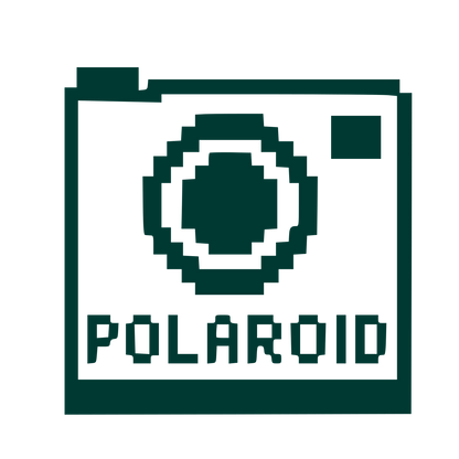 Pixel Polaroid Camera Logo #003932
