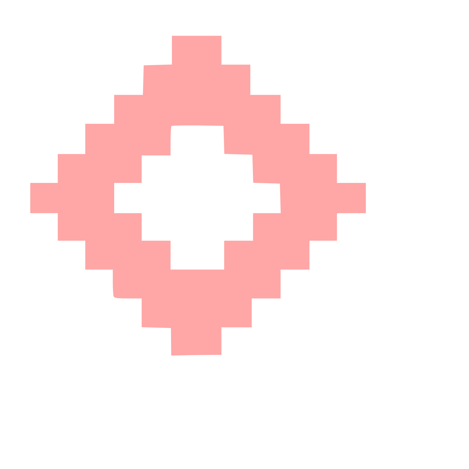 Pixel Diamond Eye Logo #ffa6a6