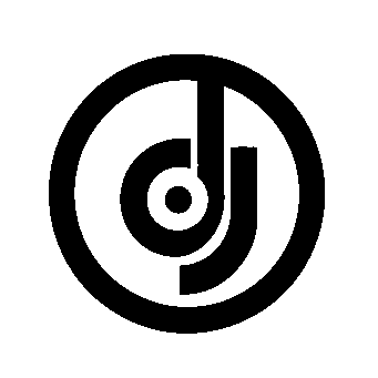 DJ Turntable Circle Logo