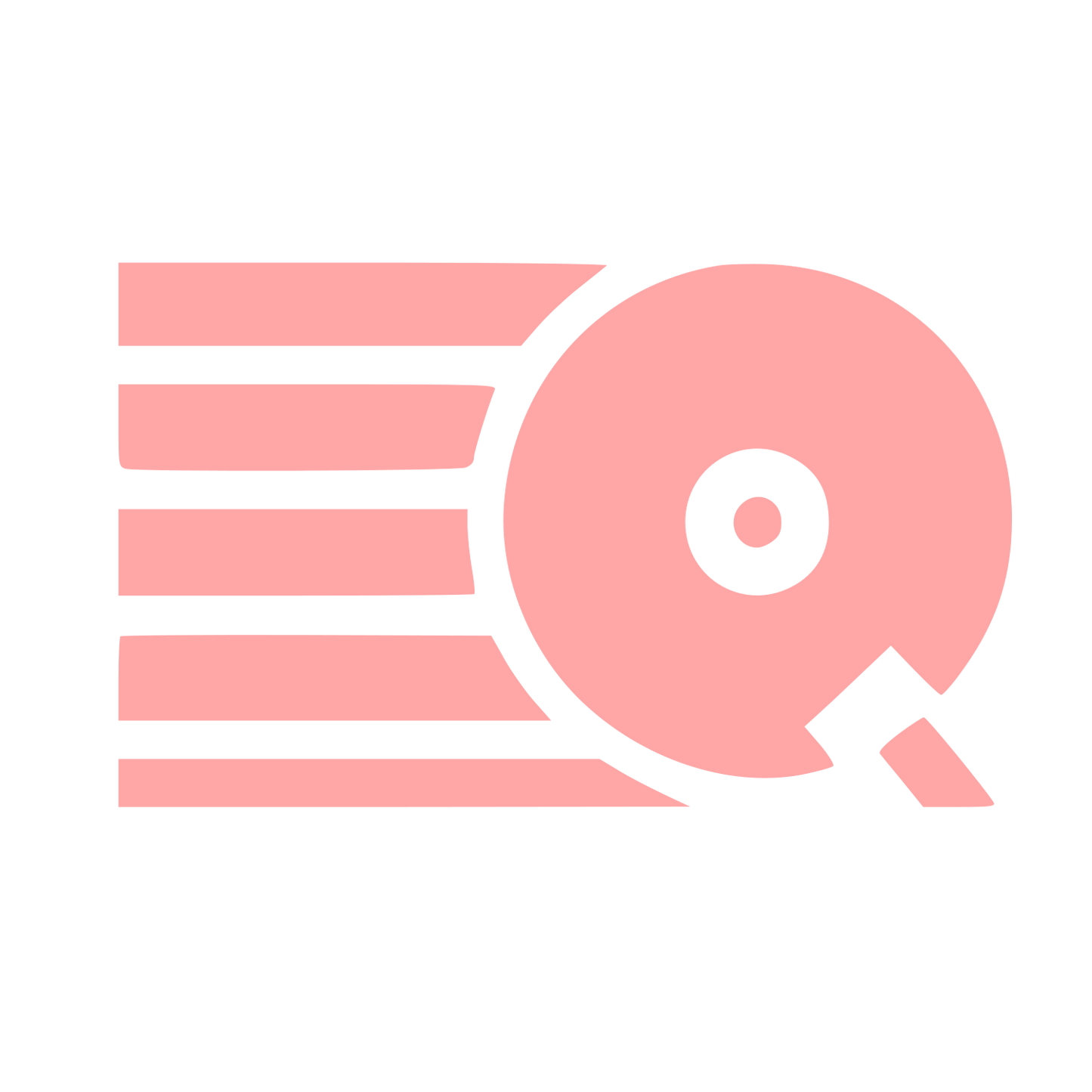 Vinyl Record DJ Logo #ffa6a6