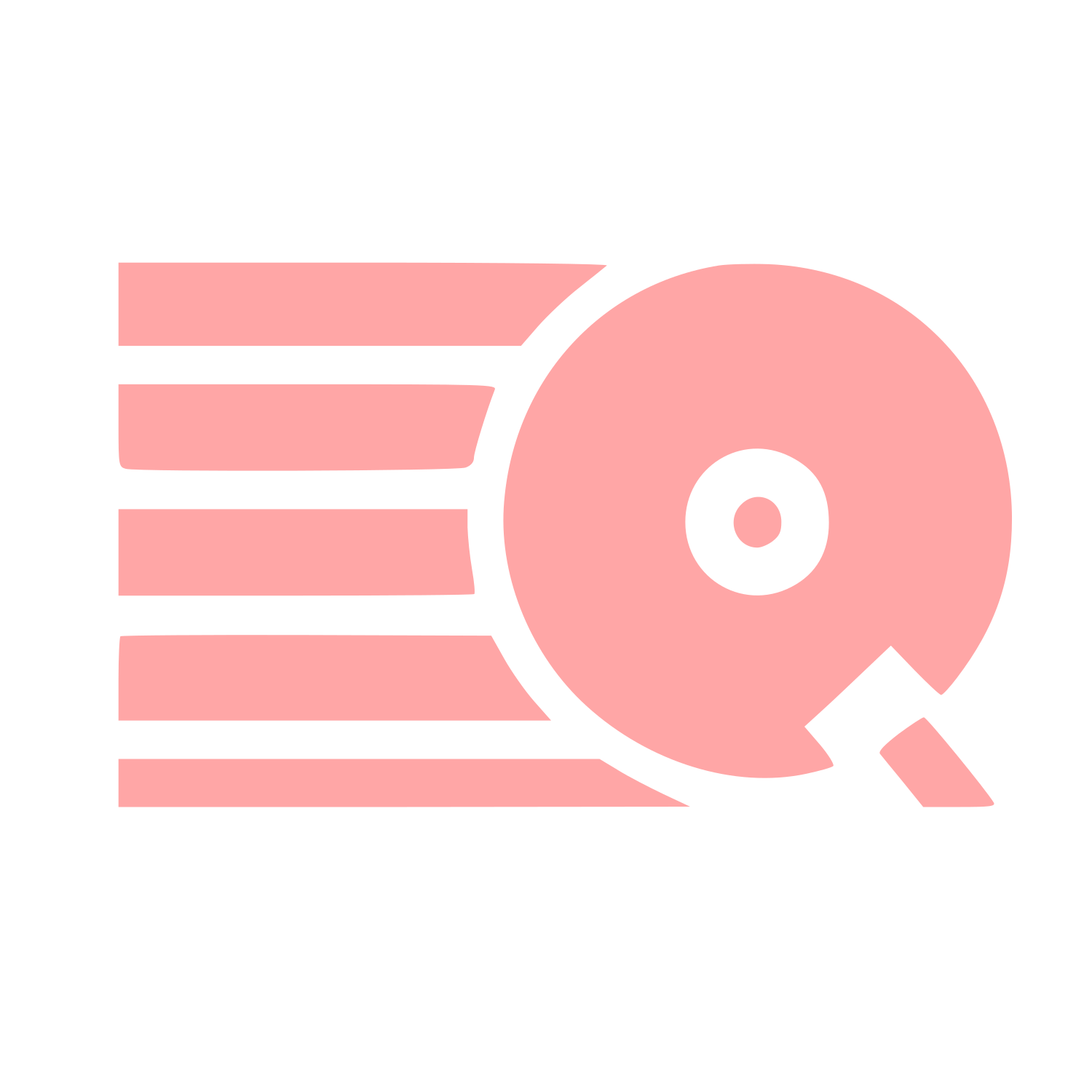 Vinyl Record DJ Logo #ffa6a6