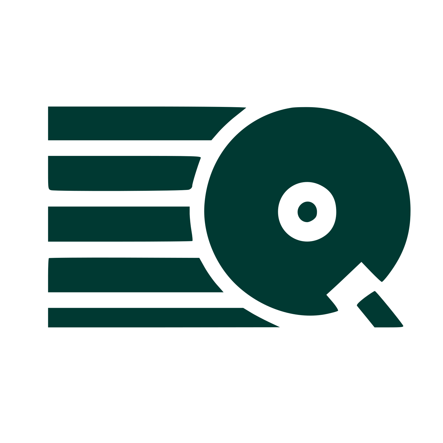 Vinyl Record DJ Logo #003932
