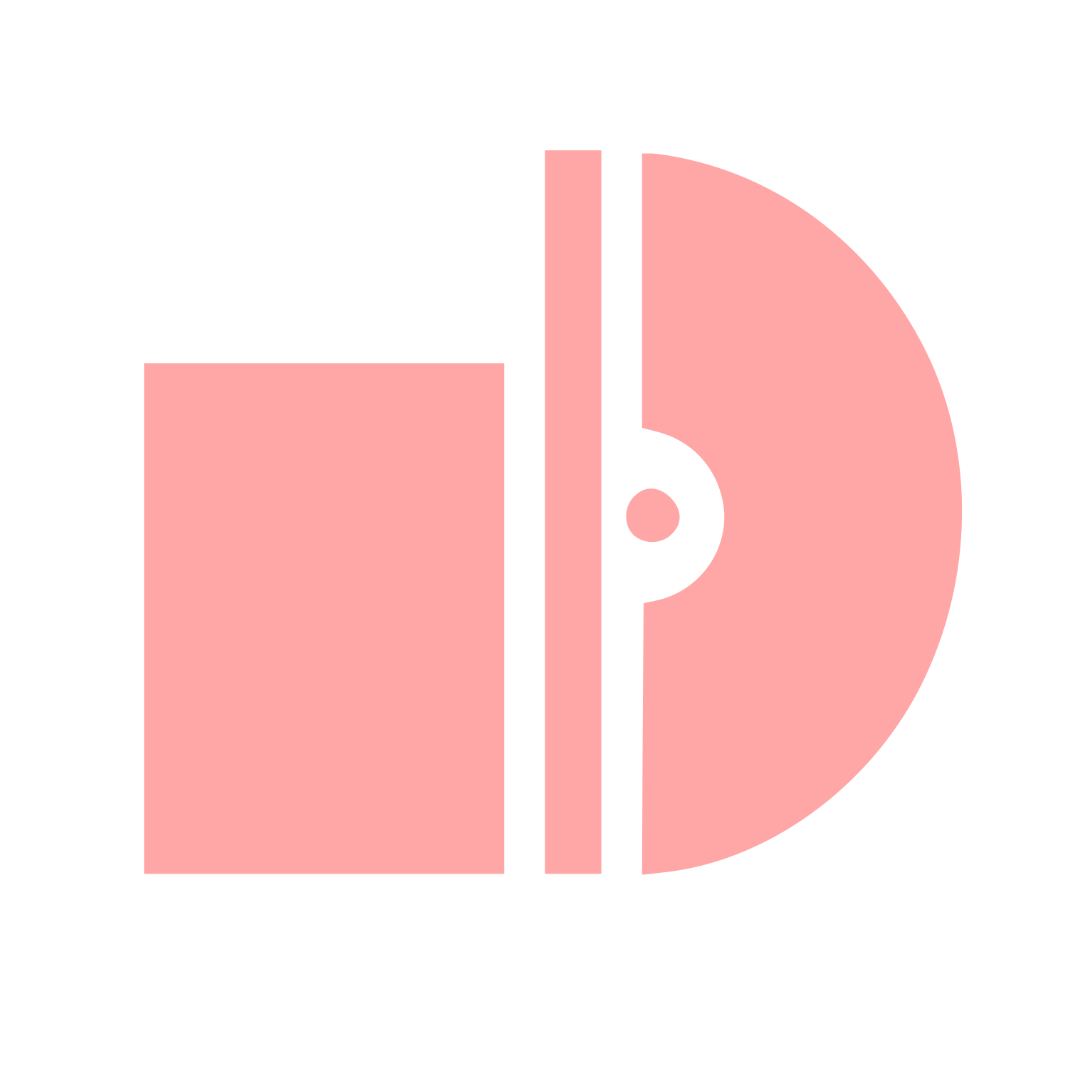 Vinyl Record DJ Logo #ffa6a6