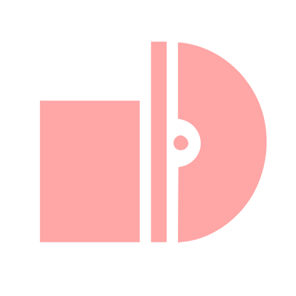 Vinyl Record DJ Logo #ffa6a6
