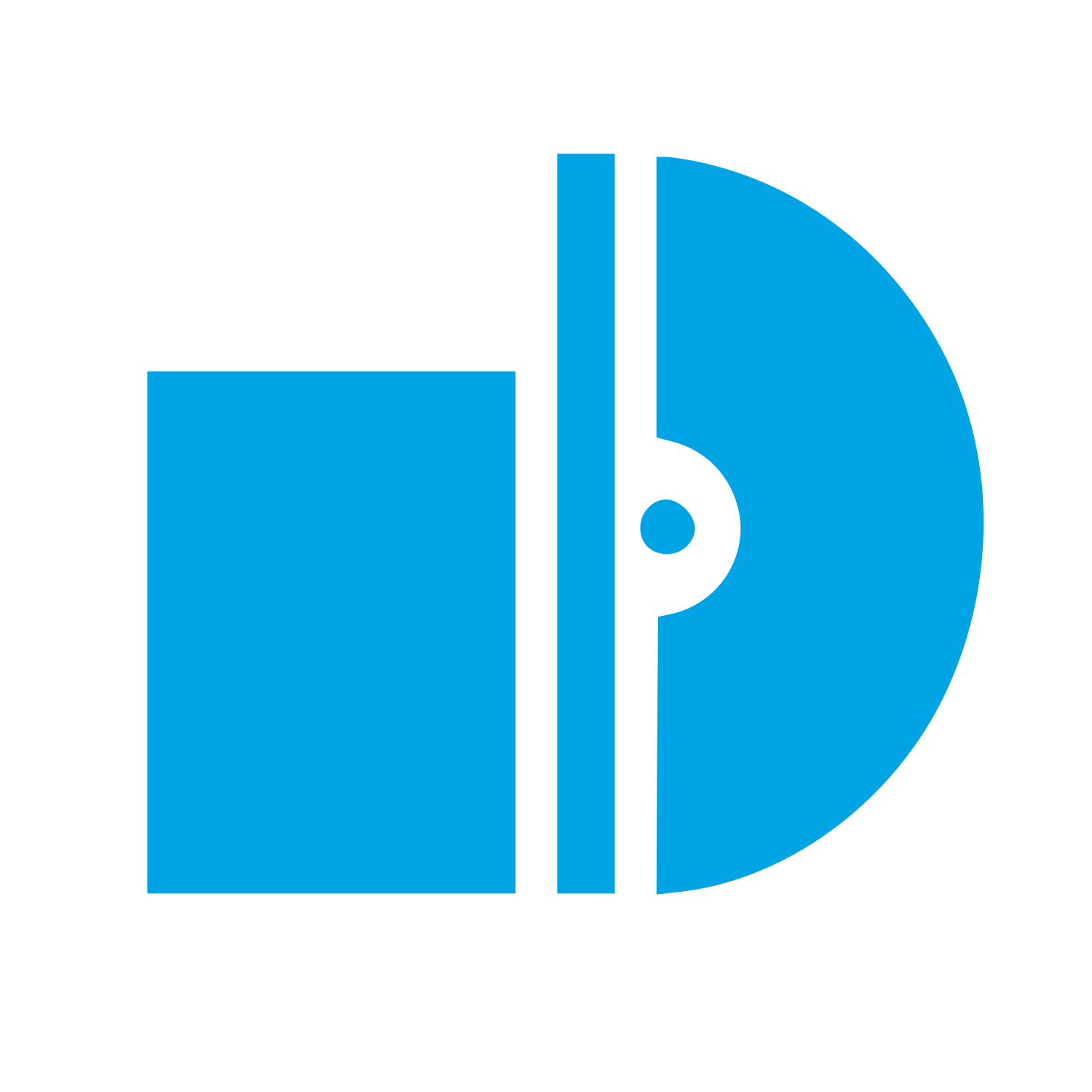 Vinyl Record DJ Logo #00a3e4