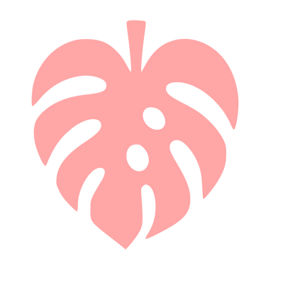 Monstera Leaf Pictogram Logo #ffa6a6